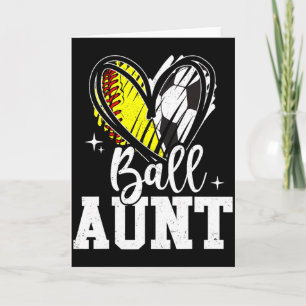 Tante Zachte tante van beide voetbal T-shirt Kaart