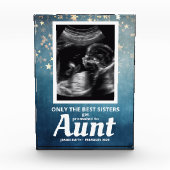 Tante zwangerschap aankondiging baby jongen echo fotoblokken (Voorkant)