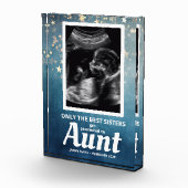 Tante zwangerschap aankondiging baby jongen echo fotoblokken (Rechts)