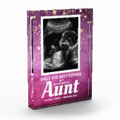 Tante zwangerschap aankondiging baby meisje echo fotoblokken (Links)