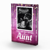 Tante zwangerschap aankondiging baby meisje echo fotoblokken (Rechts)