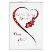 Tante, zwrijdend hart Junior Bridesmaid nodig (Voorkant)