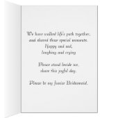 Tante, zwrijdend hart Junior Bridesmaid nodig (Binnen (Rechts))