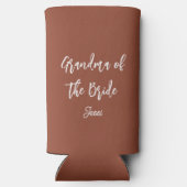 Tantebruid Terracotta Bruiloft Seltzer Blikjeskoeler (Achterkant)