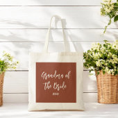 Tantebruid terracotta bruine boodschappentas tote bag