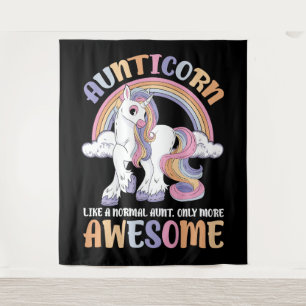 tantehoorn als een normale tante alleen awesome wandkleed