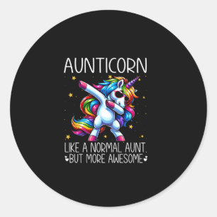Tantehoorn Als Normale Tante Maar Meer Awesome Dab Ronde Sticker