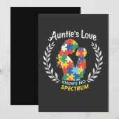 Tante's Liefde Heeft Geen Spectrum Autisme Bewustz Kaart (Voorkant / Achterkant)