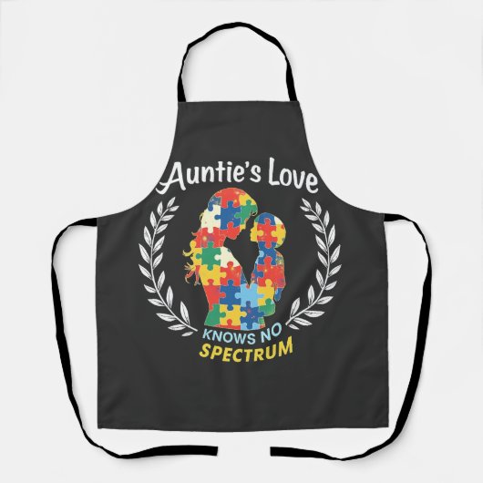 Tante's Liefde Heeft Geen Spectrum Autisme Bewustz Schort (Voorkant)