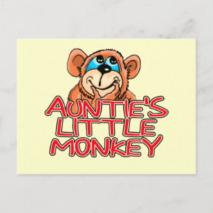 Tante's Little Monkey Tshirts en geschenken Briefkaart