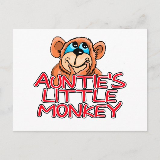 Tante's Little Monkey Tshirts en geschenken Briefkaart (Voorkant)