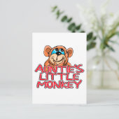 Tante's Little Monkey Tshirts en geschenken Briefkaart (Staand voorkant)