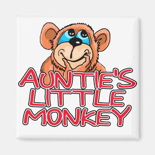 Tante's Little Monkey Tshirts en geschenken Magneet (Voorkant)