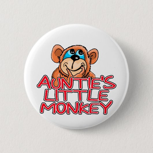Tante's Little Monkey Tshirts en geschenken Ronde Button 5,7 Cm (Voorkant)