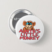Tante's Little Monkey Tshirts en geschenken Ronde Button 5,7 Cm (Voorkant /achterkant)