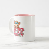 Tante's Little Monkey Tshirts en geschenken Tweekleurige Koffiemok (Voorkant links)
