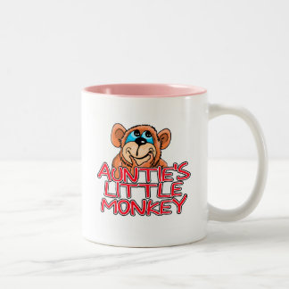 Tante's Little Monkey Tshirts en geschenken Tweekleurige Koffiemok