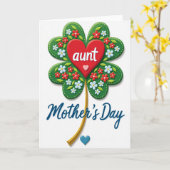 Tantes Moederdag kaart (Gele Bloem)