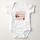 Tantes Pompoen Spice Latte Datum, Tante Baby showe Romper (Voorkant)