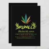 Tantes Skuncle Definitie Onkruid Roken Oom Funny Kaart (Voorkant / Achterkant)