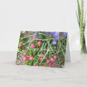 Tante's Verjaardag-bloembed Kaart (Voorkant)