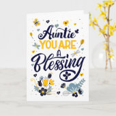 Tante's verjaardag Je bent een zinloos botanisch Kaart (Gele Bloem)