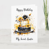 Tante's verjaardag | Sentimenteel gepersonaliseerd Kaart (Voorkant)
