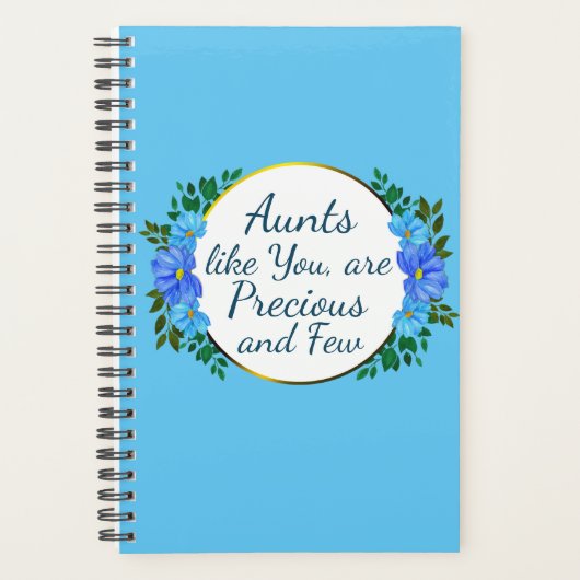 Tantes zoals U zijn Kostbaar en Weinig Blauwe Bloe Planner (Voorkant)