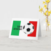 Tanti Auguri - Gelukkige verjaardag in het Italiaa Kaart (Gele Bloem)