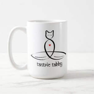 Tantric Tabby - Sanskrietstijltekst. Koffiemok