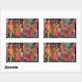 Tantrisch carnaval rechthoekige sticker (Vel)