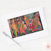 Tantrisch carnaval rechthoekige sticker (Envelop)