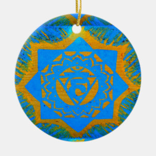 tantrische ster en boeddha keramisch ornament