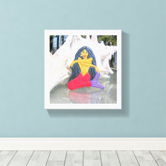 tantrische zeemeermin verpakt canvas (Insitu (Houten vloer))