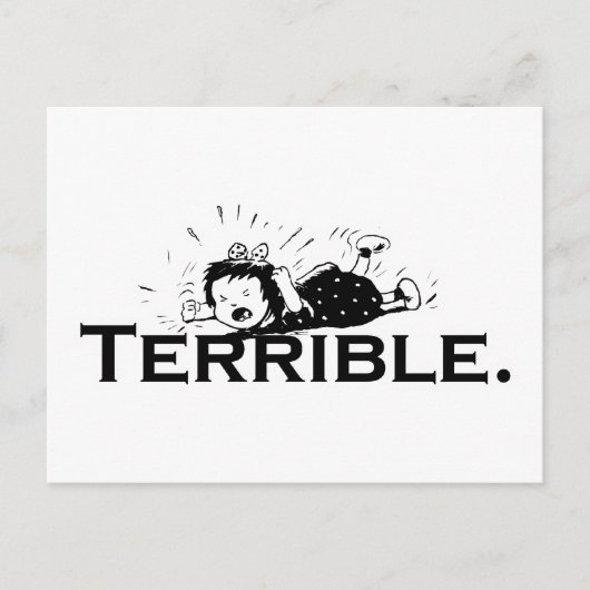 Tantrum Retro Girl Briefkaart (Voorkant)