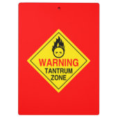 Tantrum Zone Klembord (Achterkant)