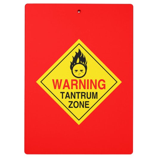 Tantrum Zone Klembord (Achterkant)
