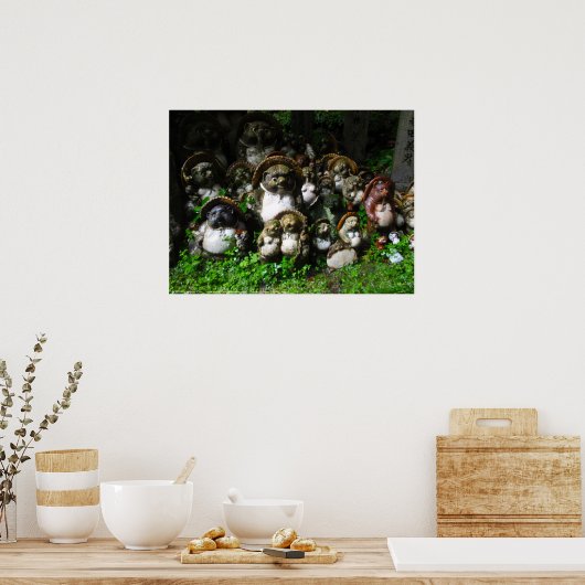Tanuki-beelden Poster (Keuken)