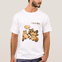 Tanuki Belly God Schattigee Japanse wasbeerhond T-shirt