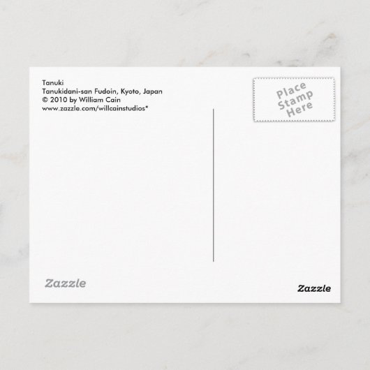 Tanuki Briefkaart (Achterkant)