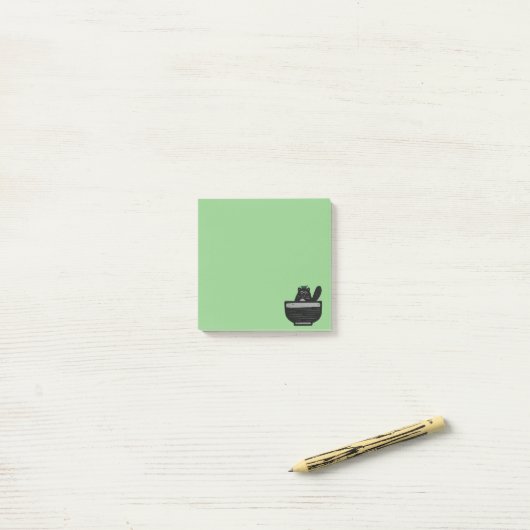 Tanuki in a bowl post-it® notes (Op bureau)