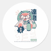 TANUKI Japans YOKAI Ronde Sticker (Voorkant)