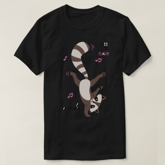 Tanuki Japanse washond Fox T-shirt (Design voorkant)