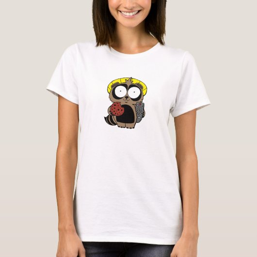 Tanuki met een koekje shirt (Voorkant)