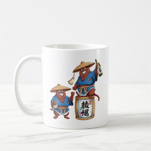 Tanuki Sake-viering Koffiemok (Links)