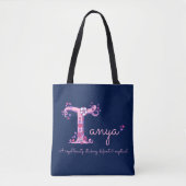 Tanya-naam en betekenis monogram zak tote bag (Voorkant)