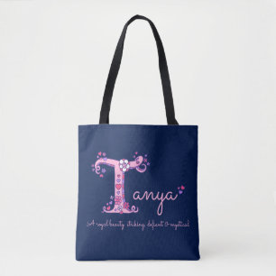 Tanya-naam en betekenis monogram zak tote bag