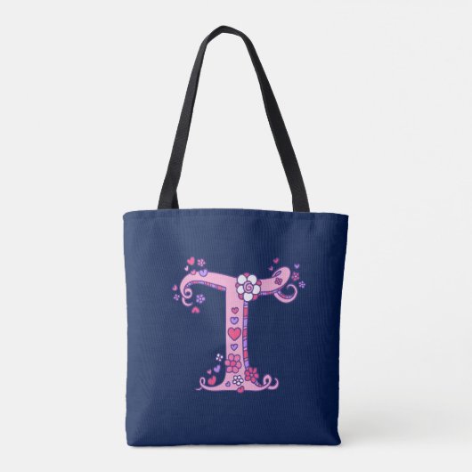 Tanya-naam en betekenis monogram zak tote bag (Achterkant)