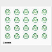 Tanya Name Clover Boho Rainbow Vierkante Sticker (Vel)