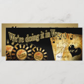 Tanya & Thomas Las Vegas Deluxe Wedding Kaart (Voorkant / Achterkant)